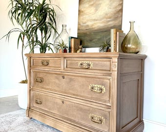 SOLD!!! Eastlake Antique dresser/ light wood toned buffet