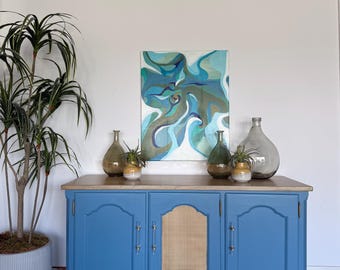 Sold!! coastal blue cabinet