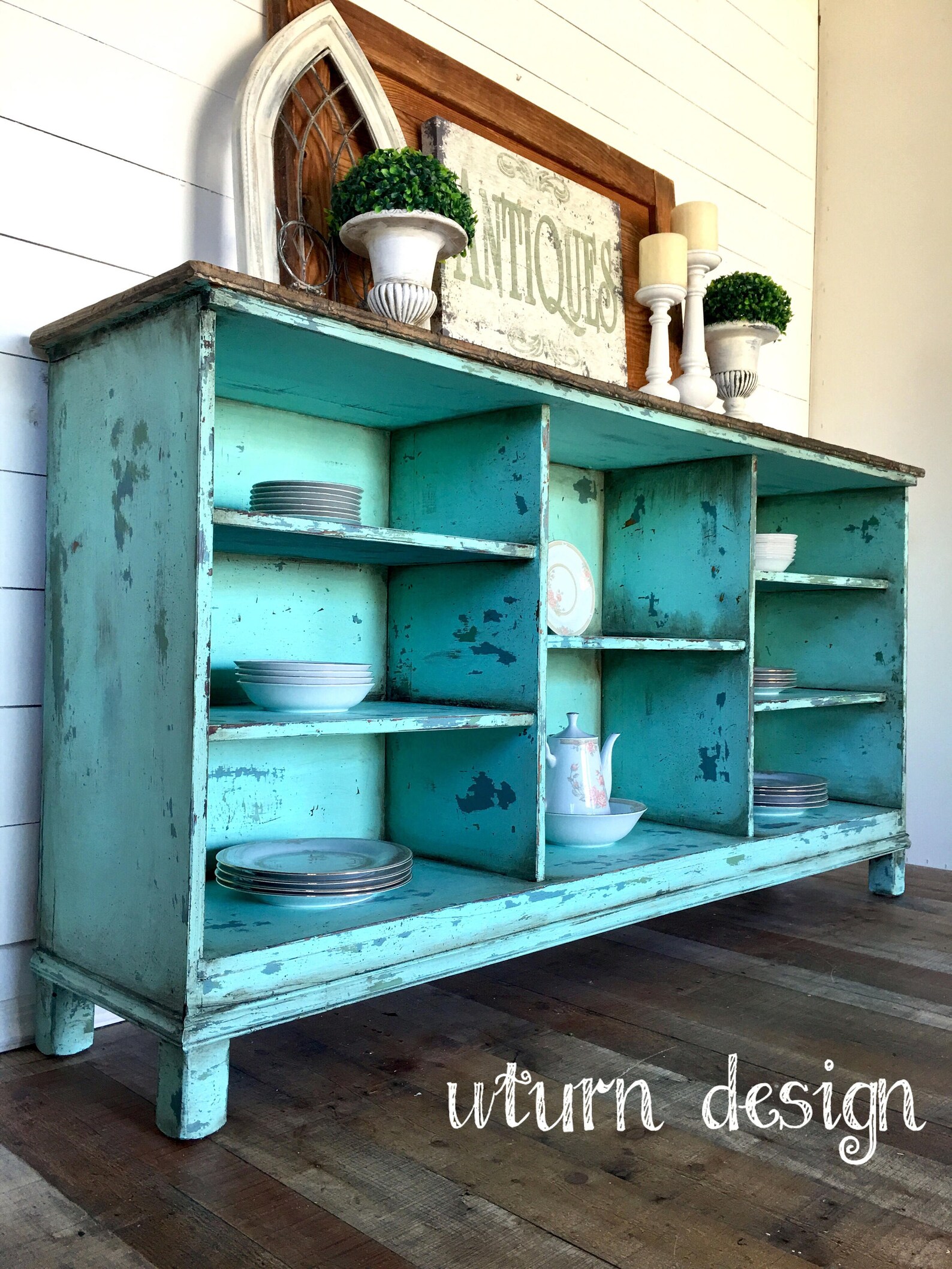 Reserved Farmhouse painted entryway primitive buffet Etsy