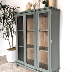 Glass Door Book Cabinets Vintage - Etsy