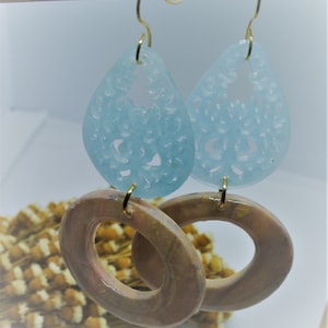 Polymer Clay Hoop Earrings