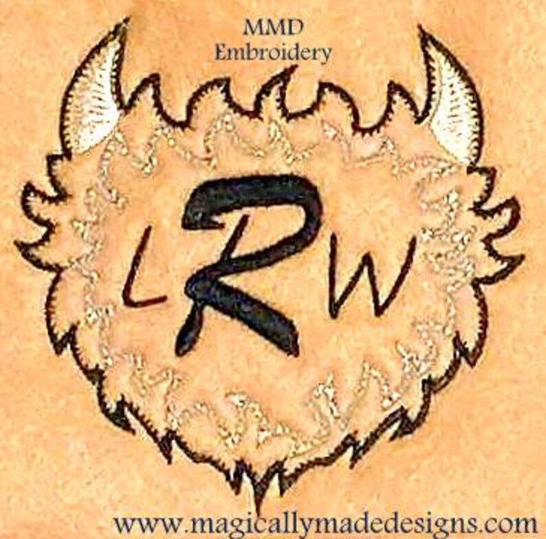 Monster Monogram Frame Machine Embroidery Design DIGITAL DOWNLOAD - 4X4 ...