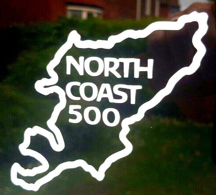 Stop 500 X Adesivi North Coast 500 Per Auto, Paraurti, Finestrino - Decorazione Vinile Personalizzabile Adesivi Paraurti Finestra - Foto 5