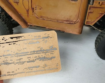 3 x verweringseffect airbrush stencilhulpmiddelen voor schaalmodellen RC tankvliegtuigen