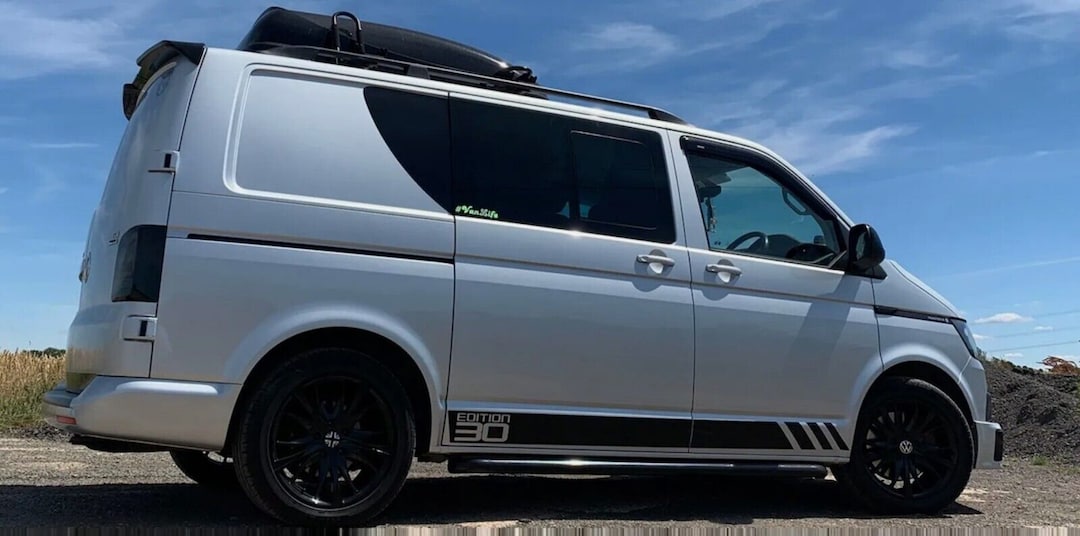 VW Transporter Side Fake Window Extensions Vinyl Graphics Both Side ...