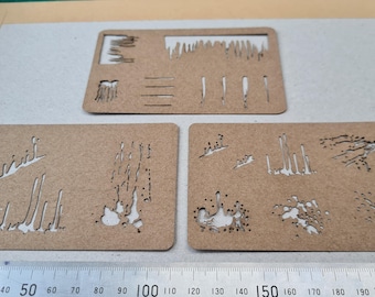 Airbrushsjablonen met verweringseffect voor schaalmodellen