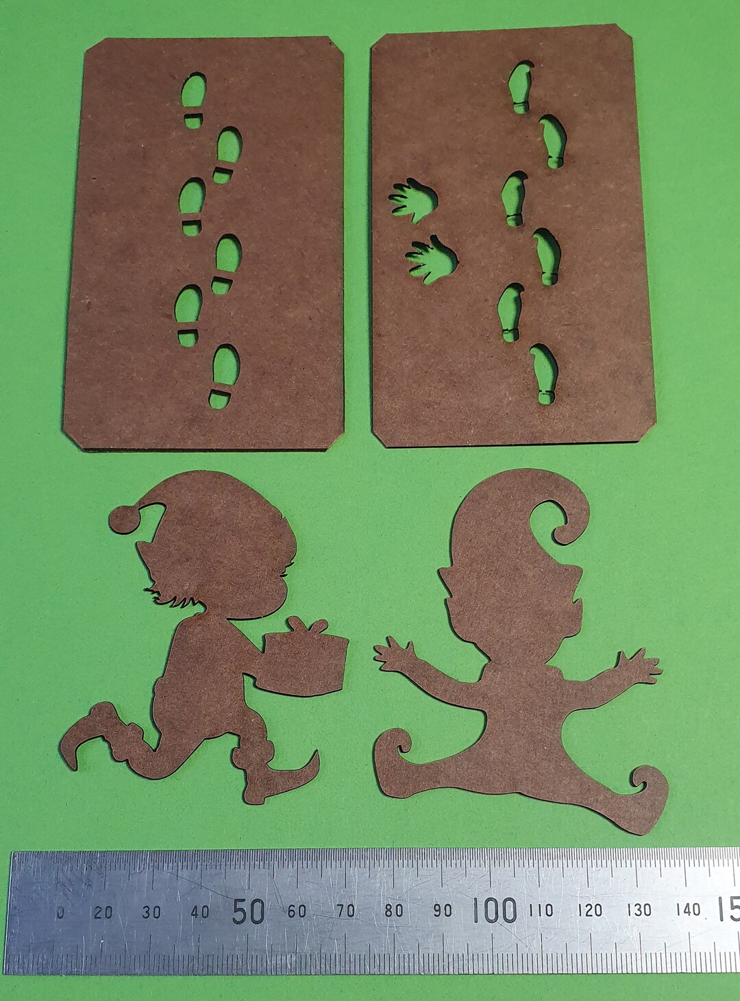Elf Stencil, Elf Footprints, Elf Handprint, Elf Silhouette, Elf Tracks
