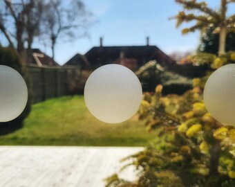 10 x Meters Frosted glass effect safety dots window manifestations circles 50mm dots