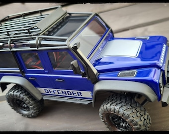 1/18 TRX-4 m Defender-compatibele RC-crawler aangepaste afbeeldingen zijkant/motorkap nr.1