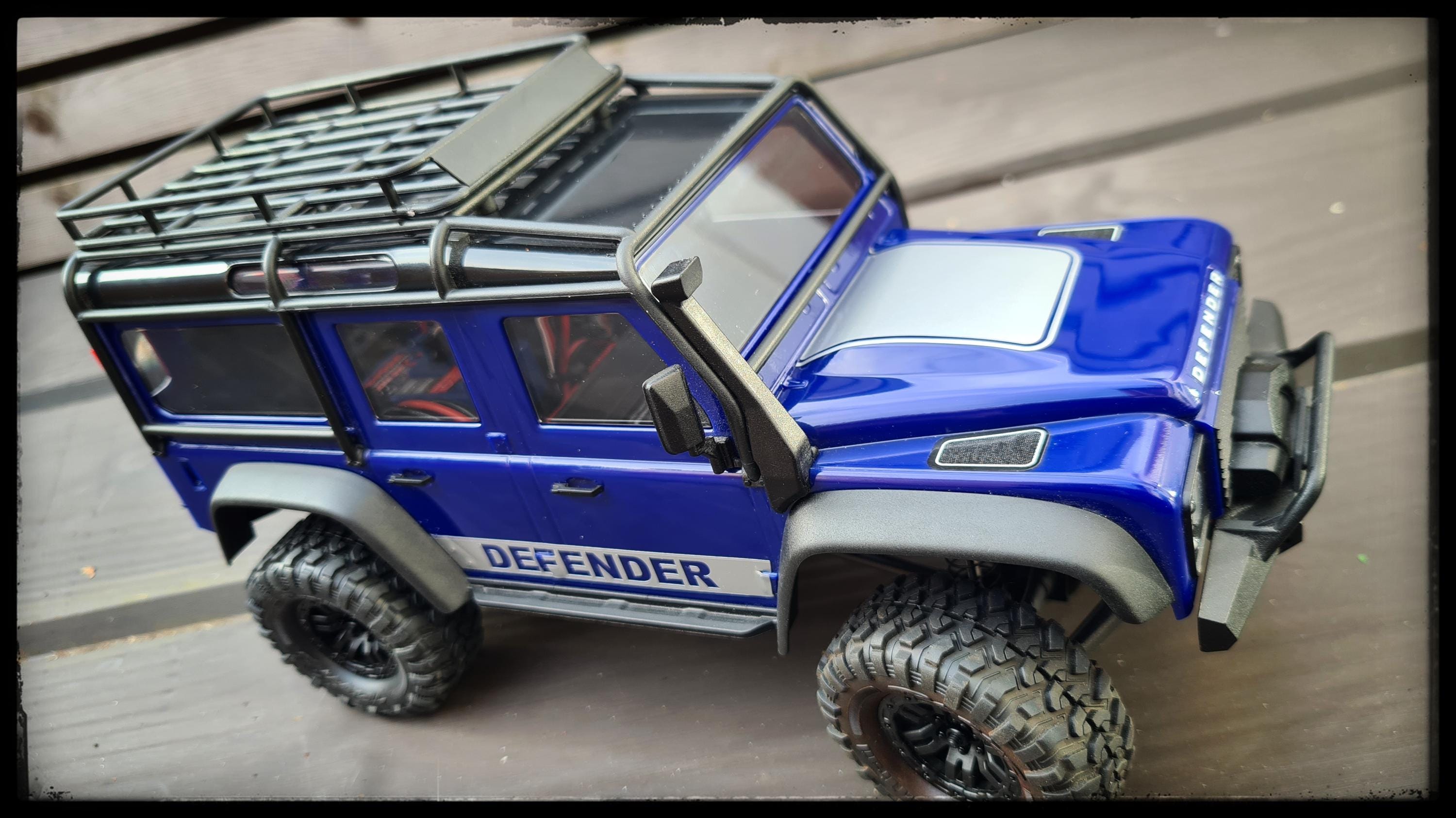 1/18 Trx-4m Defender Compatible RC Crawler Custom Side/hood