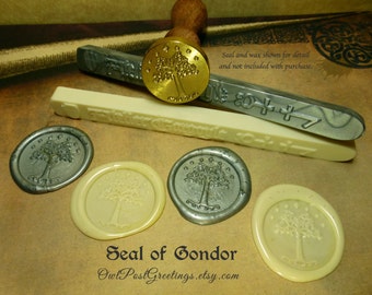 Note: Changes! White Tree of Gondor Wax Seals - real wax seals to add on to your greeting card, invitations or craft projects