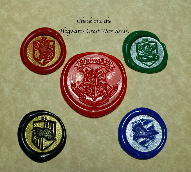 School of Witchcraft and Wizardry House Crest Wax Seals for invitations and more image 5