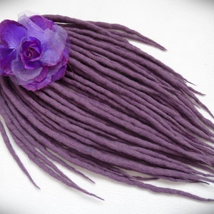Wool Dreadlocks, Dreads Heather, Full Set Double Ended Hair Extensions Dread, Short Medium Long, DE