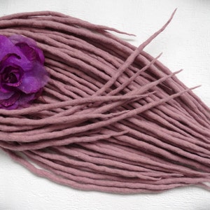 Wol Dreadlocks Dreads Dirty Pink DE Dread Full Set Double Ended hair extensions Short Medium Long