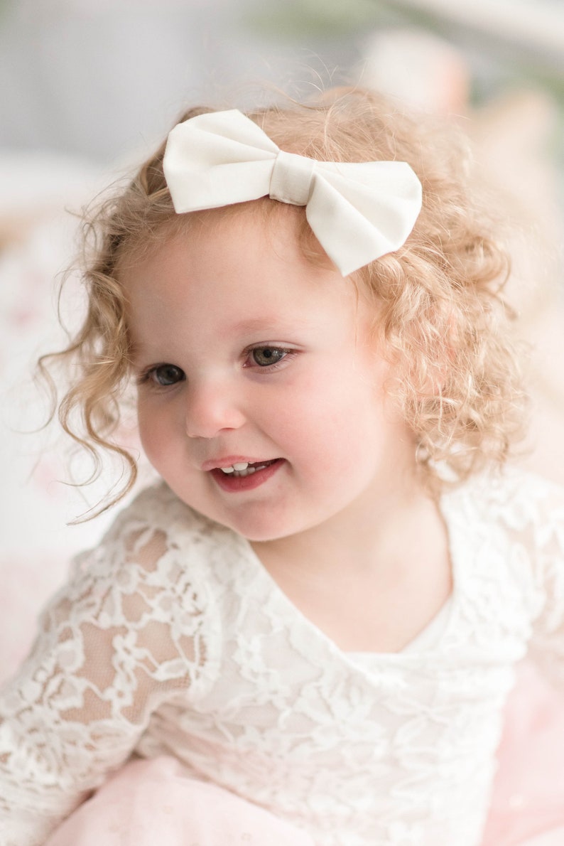 Solid Navy Blue Fabric Hair Bow Clip or Headband /Navy Blue Etsy