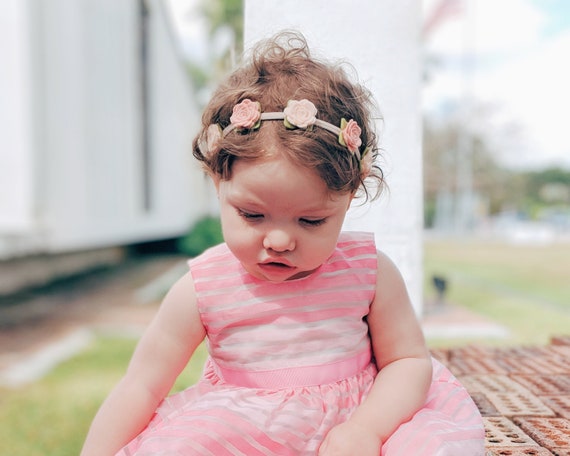 baby flower garland headband