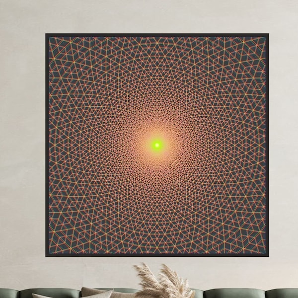 Torus Wall Decor // Hexagon Art Print // Sacred Geometry Poster