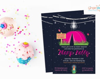 Glamping Birthday Invitation