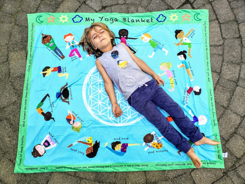 Yoga Blanket for Kids 50in X 60in Activity Play Mat Soft Etsy