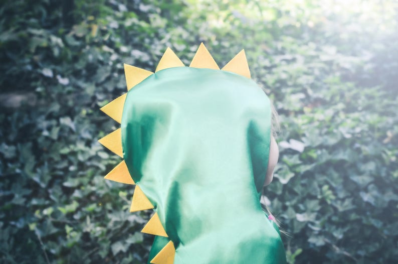 Dinosaur Cape Halloween Costume CPSCCPSIA Safety Compliant Superhero with Hood and Mask Dress Up Play T-Rex Dino Set