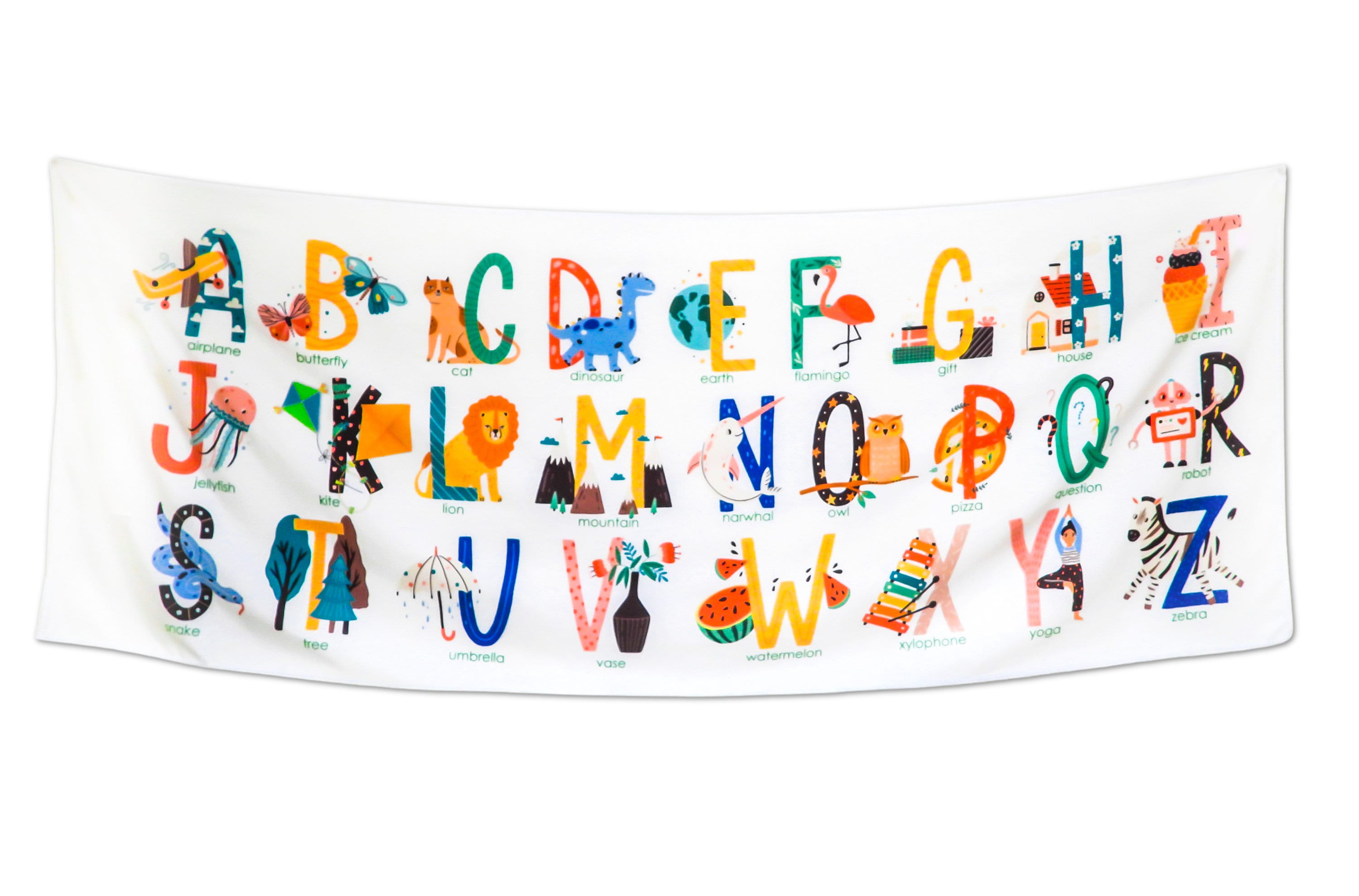 Alphabet Pictures Tapestry for Kids Educational Letters Etsy