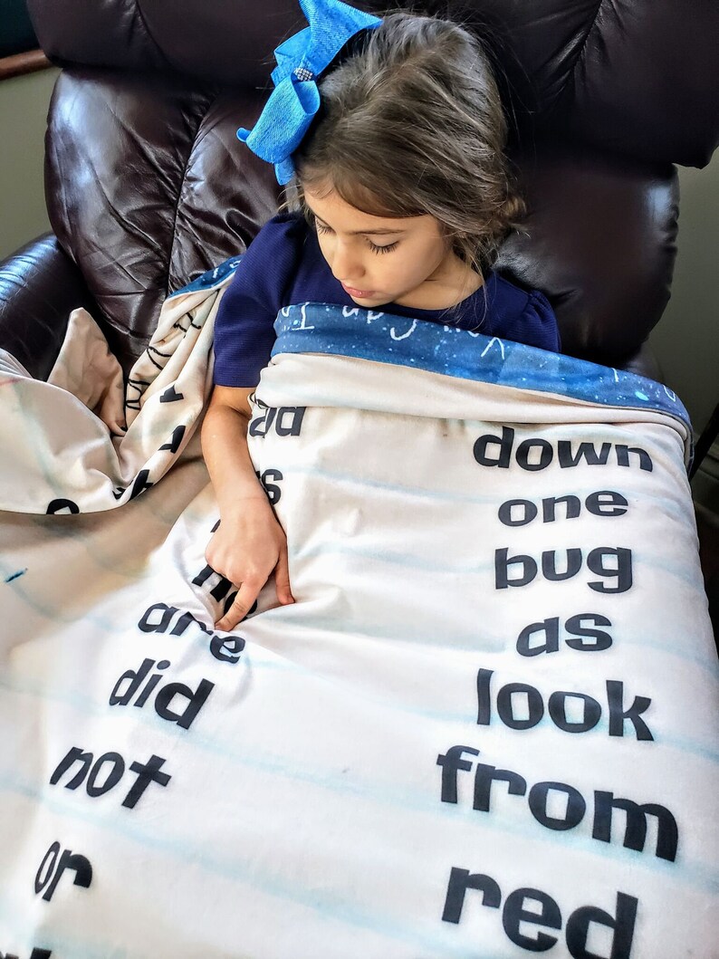 Educational Blanket Sight Words Learn Sounds Early Reader Etsy