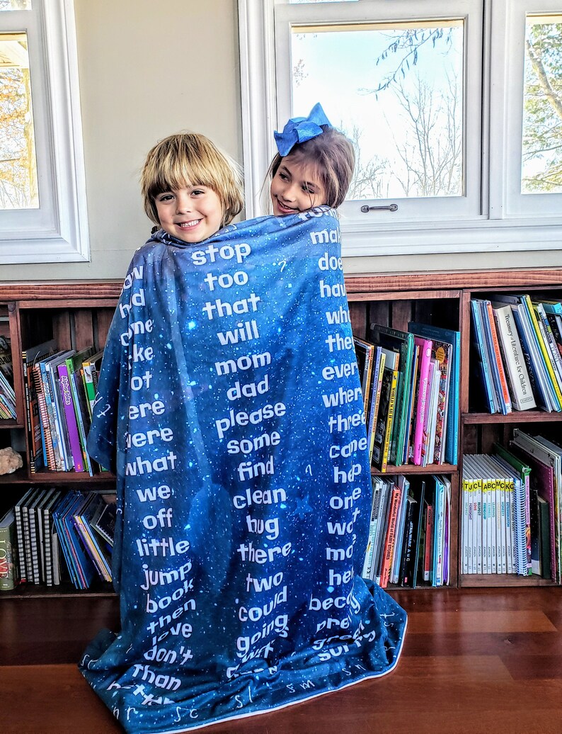 Educational Blanket Sight Words Learn Sounds Early Reader Etsy