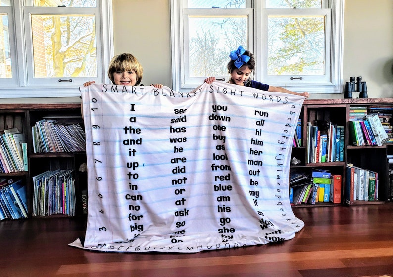 Educational Blanket Sight Words Learn Sounds Early Reader Etsy