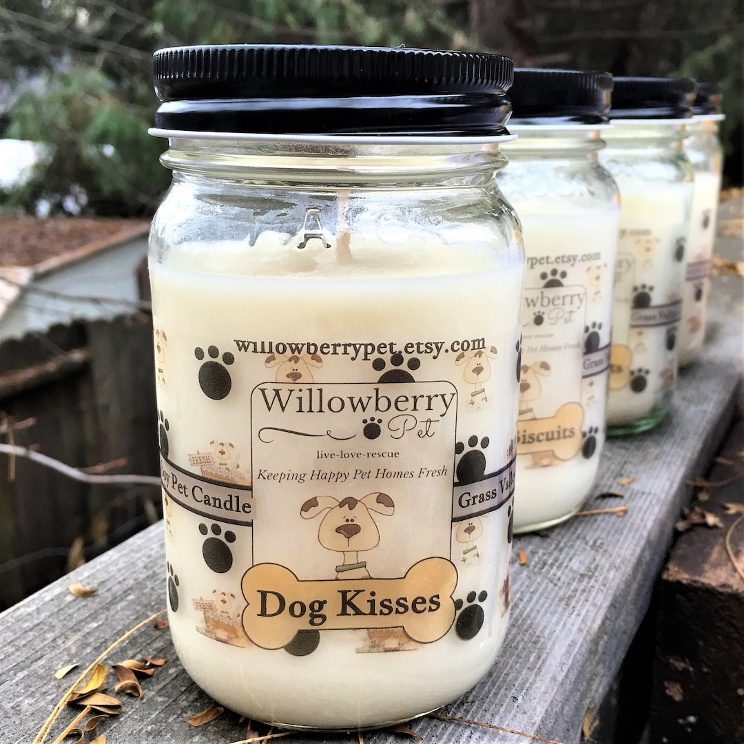 Dog Candle Dog Lover Candle Candle Dog Dog Kisses Dog Etsy
