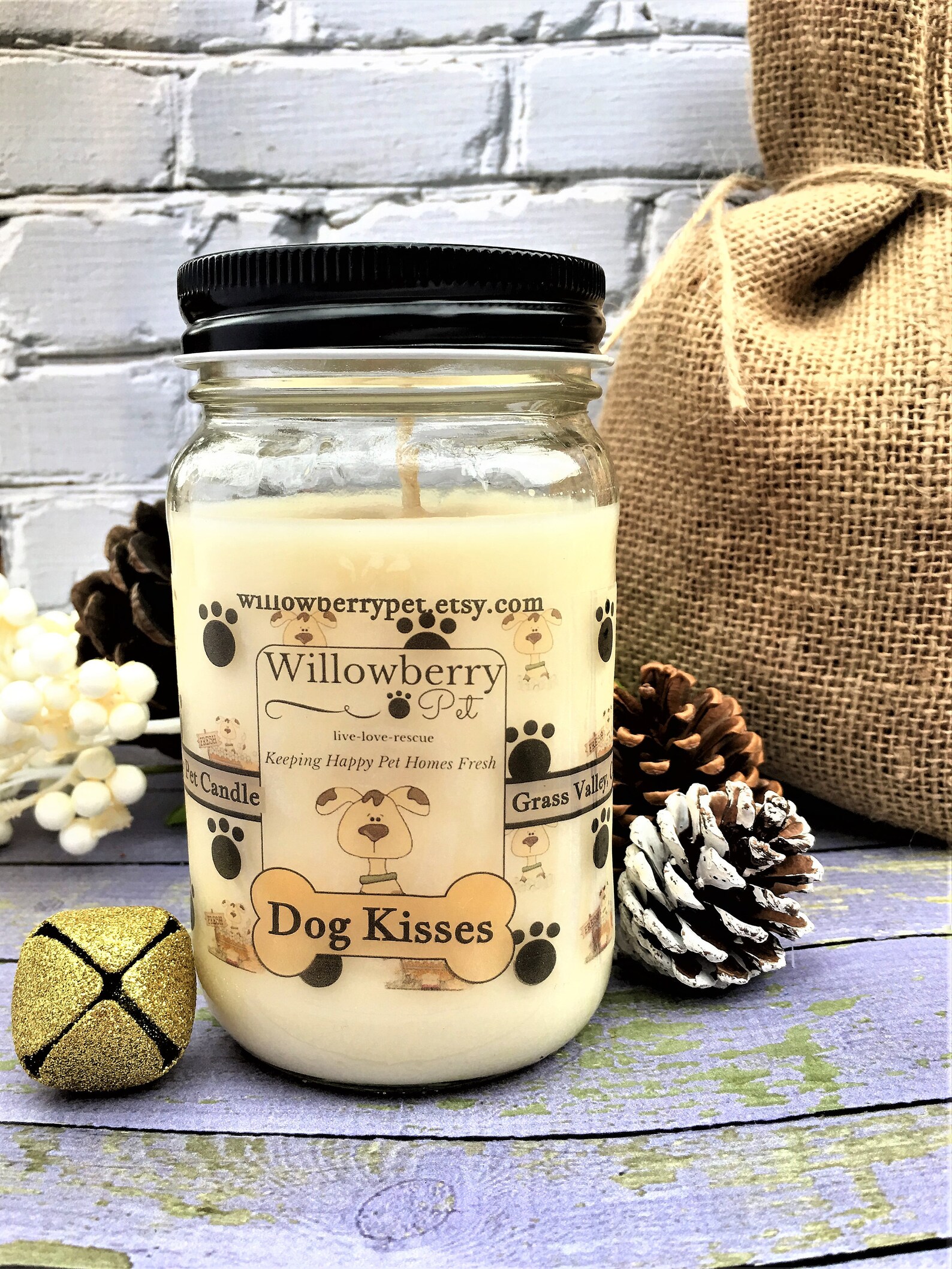 Dog Candle Dog Lover Candle Candle Dog Dog Kisses Dog Etsy