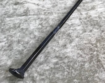 Hand Forged Railroad Spike Steak Flipper, Blacksmith BBQ Tool