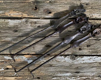 Handgesmede BBQ-vleesflipper, ijzeren jubileumcadeau