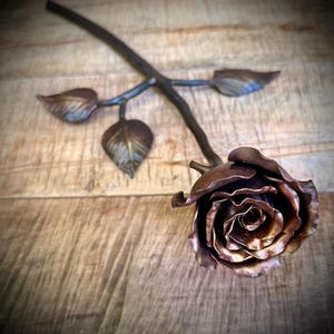 Rose, Flower, Blacksmith Rose, Iron Flower, Iron Rose, Handforged Flowers, Handforged Iron, Blacksmith Sculpture, Valentine&#39;s Day, Gift