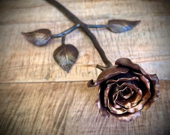 Rose, Flower, Blacksmith Rose, Iron Flower, Iron Rose, Handforged Flowers, Handforged Iron, Blacksmith Sculpture, Valentine&#39;s Day, Gift