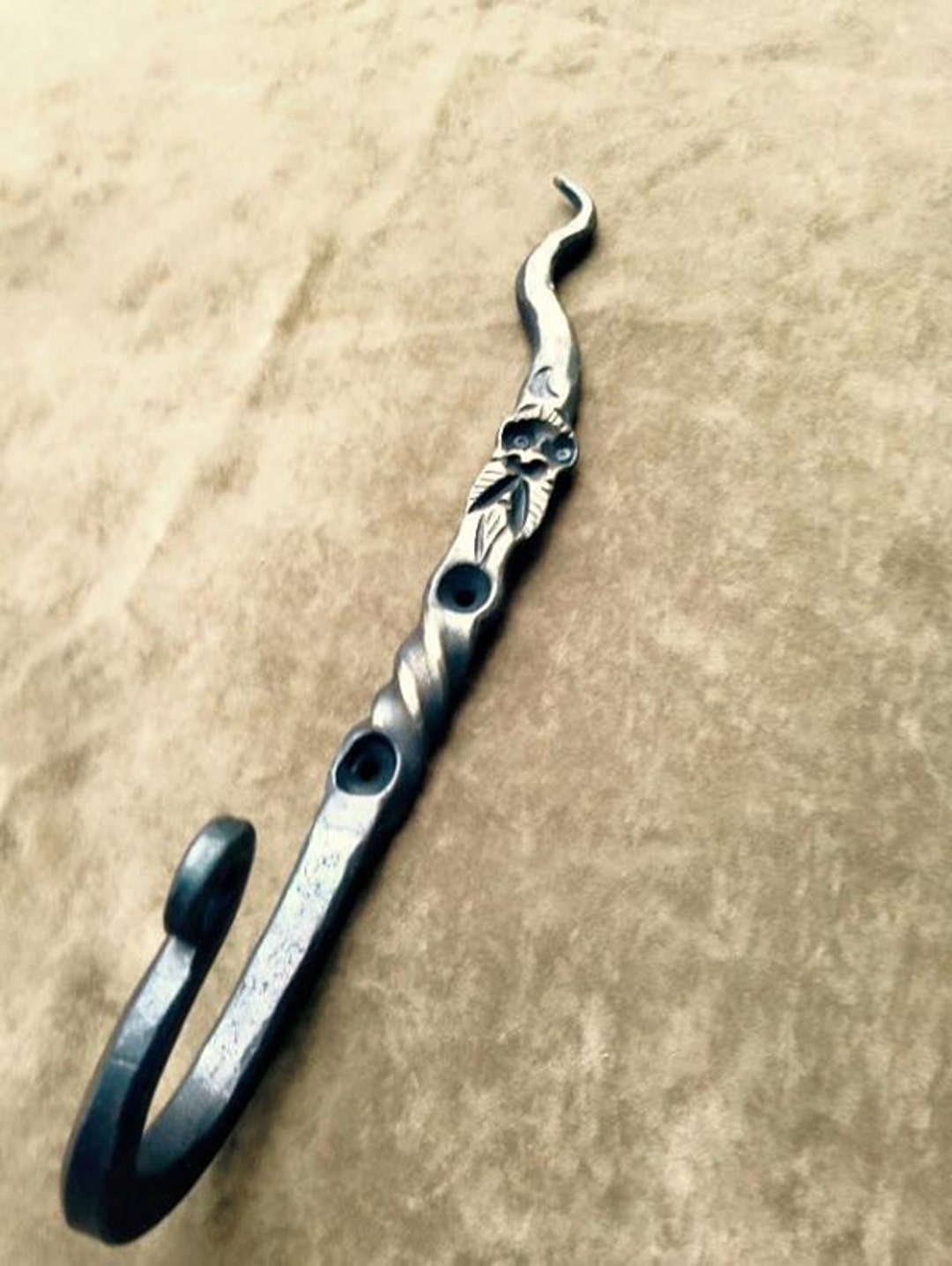 Wizard J Hook, Iron Wizard J Hook, Blacksmith Hook, Iron Wall Hook