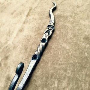 Wizard J Hook, Iron Wizard J Hook, Blacksmith Hook, Iron Wall Hook, Wizard Hook, Blacksmith Wizard, Iron Blacksmith Hook, BurntWhiskerForge