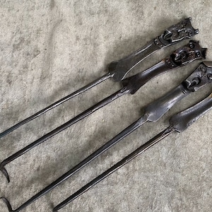 Meat Flipper, Steak Flipper, BBQ, Dog Lover, Iron Wedding Gift, Iron Anniversary Gift, BBQ Meat Flipper, Dad Gift, Burnt Whisker Forge, Iron