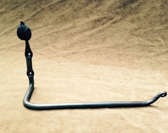 Handforged Paper Towel Holder, Wall Paper Towel Holder, Iron Towel Holder, Iron Paper Towel Holder, Blacksmith Paper Towel Holder, Iron Leaf