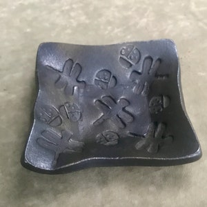 Hand Forged Dragonfly and Laby Bug Bowl, Iron Bowl, Blacksmith Art, Iron Art, Burnt Whisker Forge, Loose Change, Candy Dish, Hand Forged Art