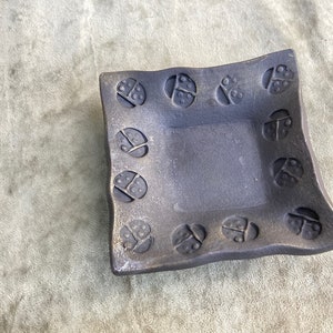 Hand Forged Bowl, Iron Bowl, Blacksmith Art, Iron Art, Burnt Whisker Forge, Lady Bug, Candy Dish, Hand Forged Art, Candy Bowl, Display