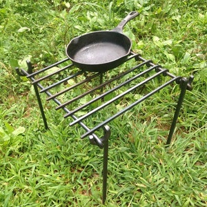 Handforged Iron Grills, Camp Grill, Boy Scout Grill, Blacksmith Grill, Iron Camp Grill, Portable Griller