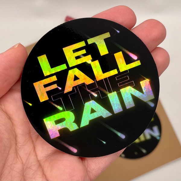Sticker Holographic Red Rising Sticker, Let Fall the Rain, Howler Stickers, Red Rising Quote, Red Rising Howler Stickers, Car Decal