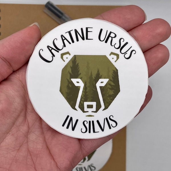 Sticker Red Rising Sevro au Barca, Does a Bear Sh*t in the Woods, Cacatne Ursus in Silvis, Howler Stickers, Red Rising Quote, Latin Quote