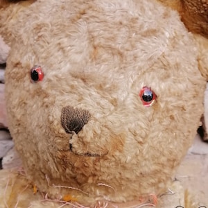 Antique Old Vintage Teddy Bear / glass eyes / 1940s Fully Jointed, Big / Huge 30&quot; German