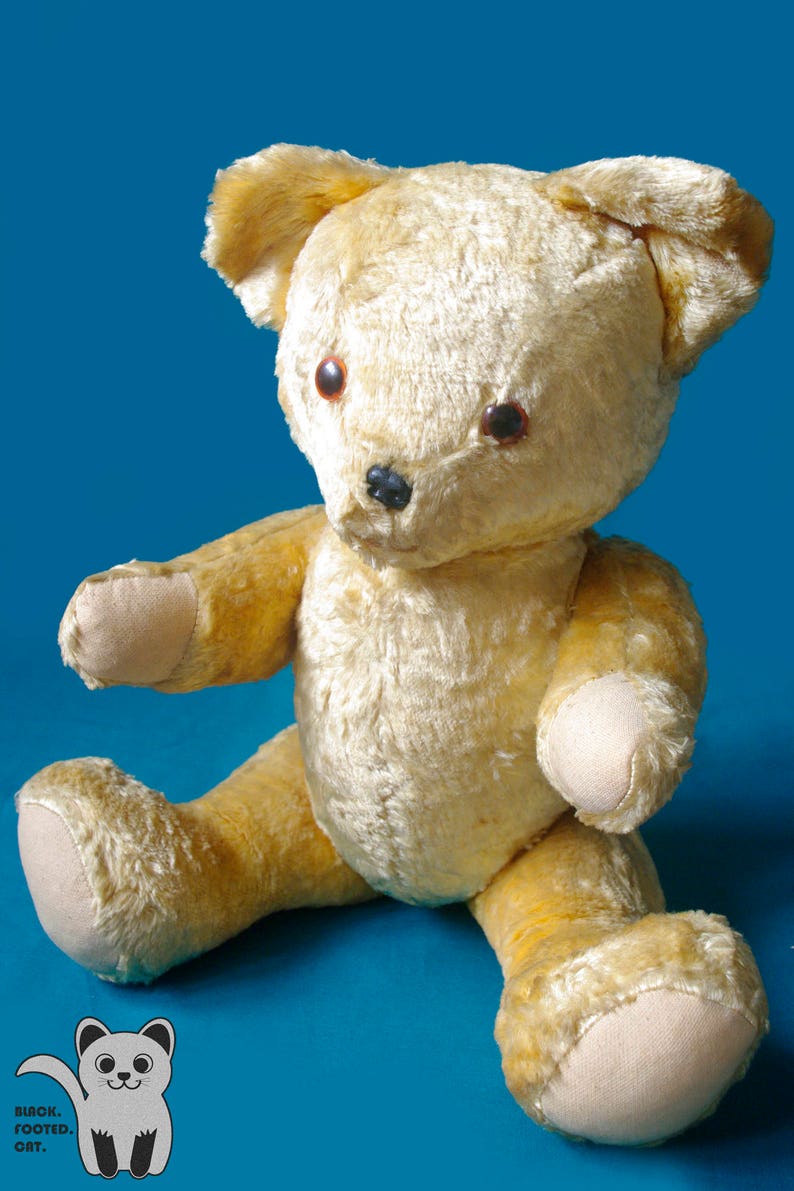 Antique Old Vintage Teddy Bear 1950s Fully Jointed, 20, Polish LARGE - Etsy