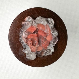 Oui Joghurtdose Deckel: Dunkler Bambus mit Cherry Quartz Edelstein
