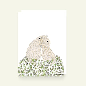 Tarjeta con el mensaje "All My Love" (Todo mi amor) de Soft Coated Wheaten Terrier
