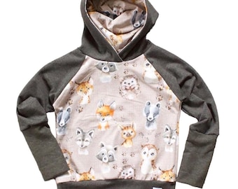 Woodland Animals Grow With Me Hoodie: Gender Neutral Baby Clothing