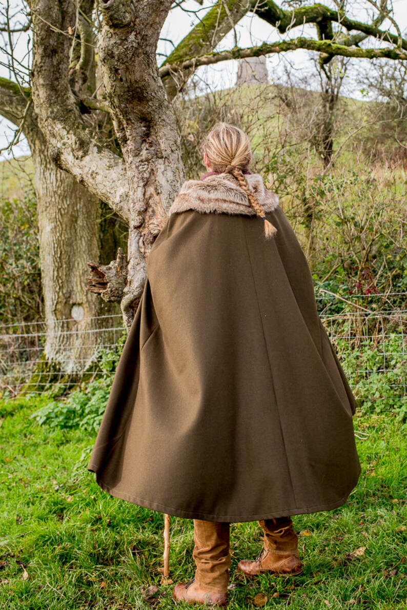 Mens Viking Cloak Wool Made to Measure Druid Winter King Game Etsy