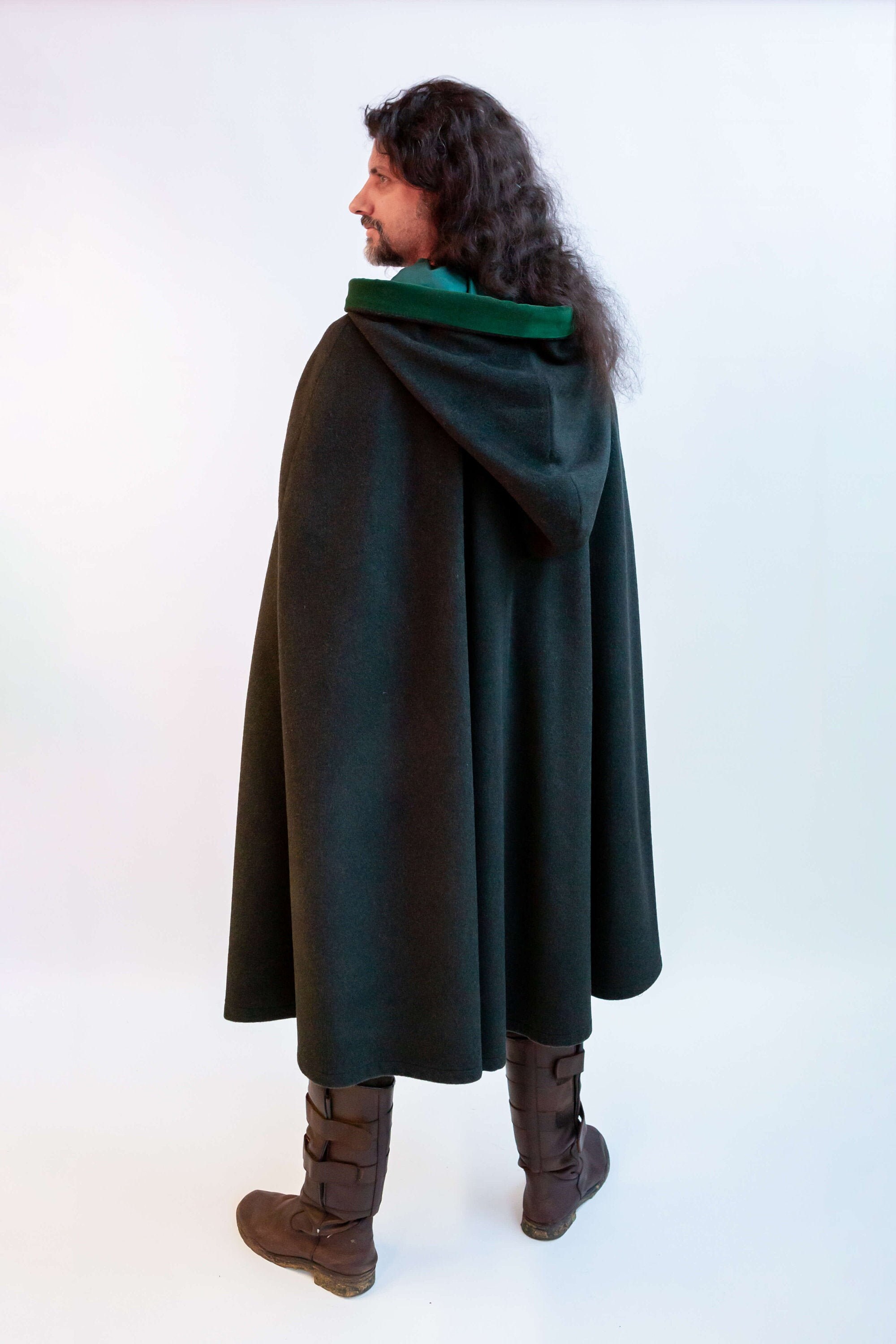 Green Man Cloak Pure Wool Fully Lined Made to Measure for Men Etsy